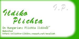 ildiko plichta business card